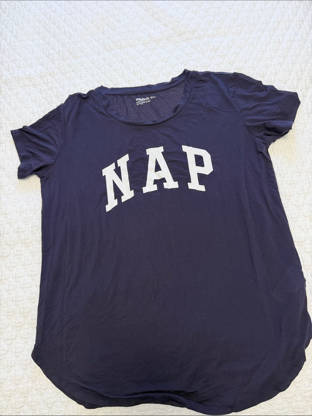 GapBody Graphic Short Sleeve Tee in Blue Like New. XS